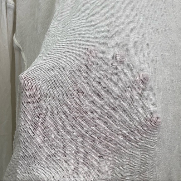 FREE PEOPLE We The Free Never Give Up Oversized Top V Neck Tee in Ivory White XS - Picture 10 of 13